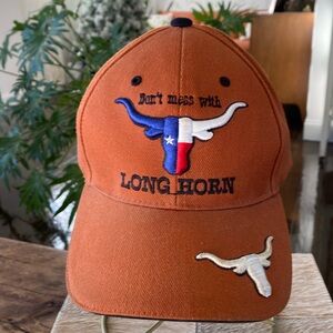 Vintage Texas Longhorn Patriotic Baseball Hat - Texas Flag - Velcro Back